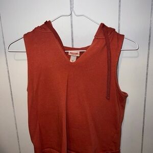 Mossimo Supply Co. Orange Tie Front Tank Top